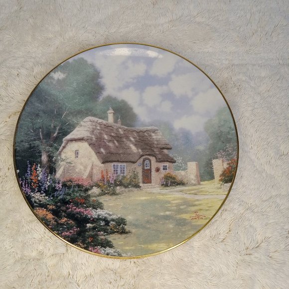 Thomas Kinkade Limited Edition Cottage Plates ( Set of Two) - Picture 1 of 12